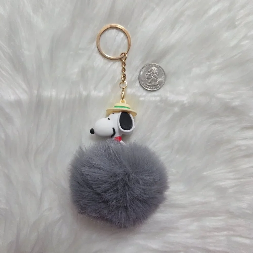 Peanuts Beagle Scout Snoopy Puff Keychain